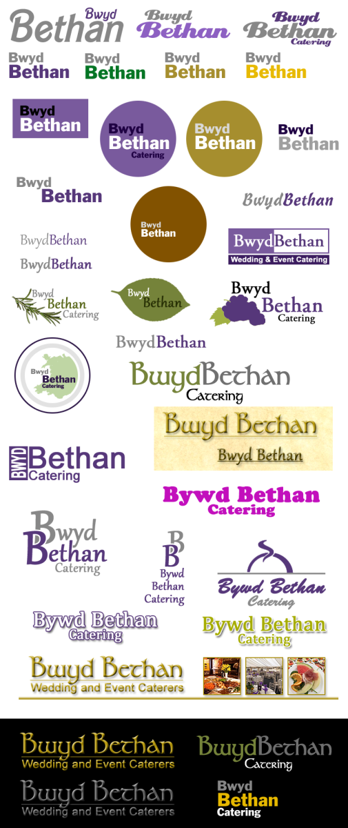 Branding Design Ideas Presented to Bwyd Bethan Catering