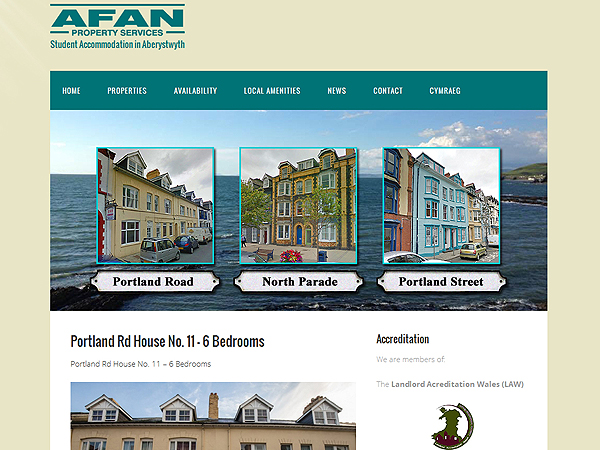 Afan Property Services - Aberystwyth, Ceredigion - Website Design